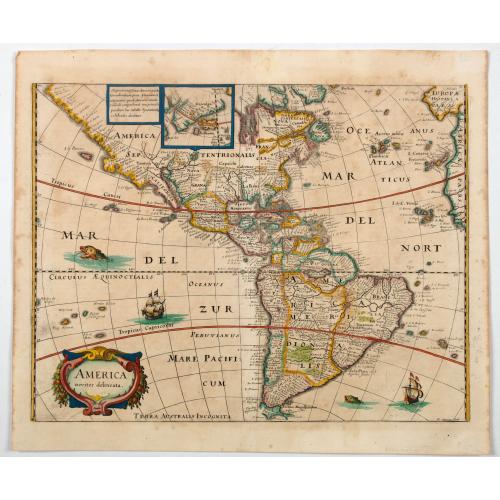 Old map image download for America noviter delineata.