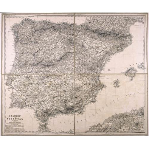 Old map image download for Spanien und Portugal.
