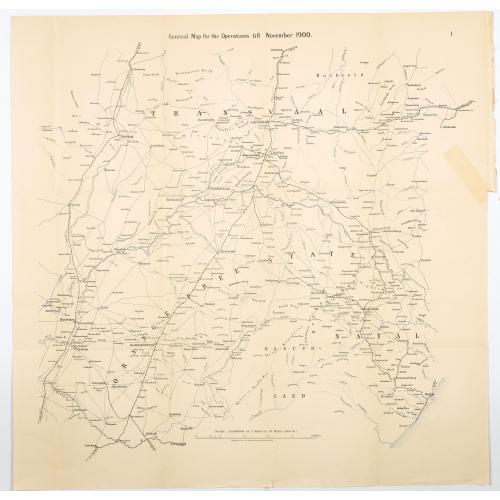 Old map image download for General Map for the Operations till November, 1900