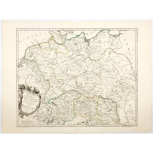 Old map image download for Germania Antiqua in quatuor magnos populos. . .
