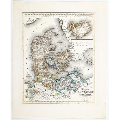 Old map image download for Neueste Karte von Danemark mit Holstein und Lauenburg. . .