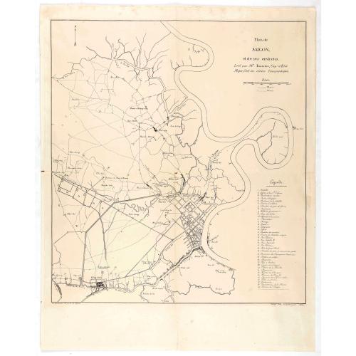 Old map image download for Plan de Saïgon et de ses environs, Levé par M. Foester, Capitaine d'état major.