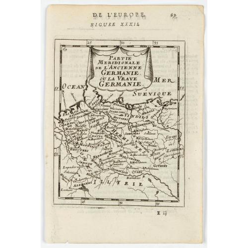 Old map image download for Partie Meridionale de l'Ancienne Germanie ou la vraye Germanie.