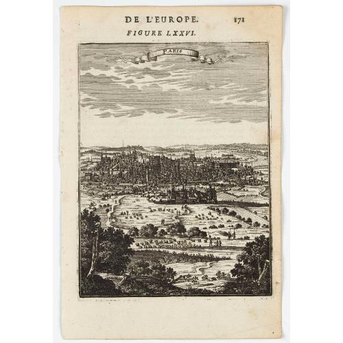 Old map image download for Plan de Paris.