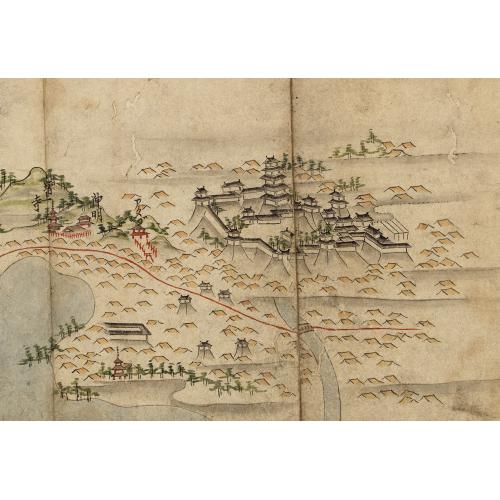 Old map image download for ‘Tosai Kairiku no Zu’ [Route map of Japan from East to west by land and sea]