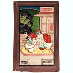 Image download for Indian erotic painting on paper.