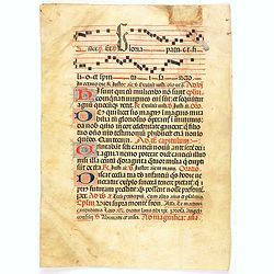 Leaf on vellum from a antiphonary.