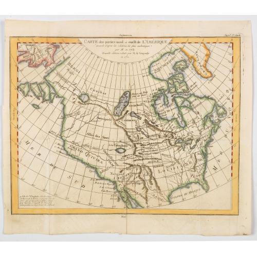 Old map image download for Carte des parties nord et ouest de L' Amerique. . .