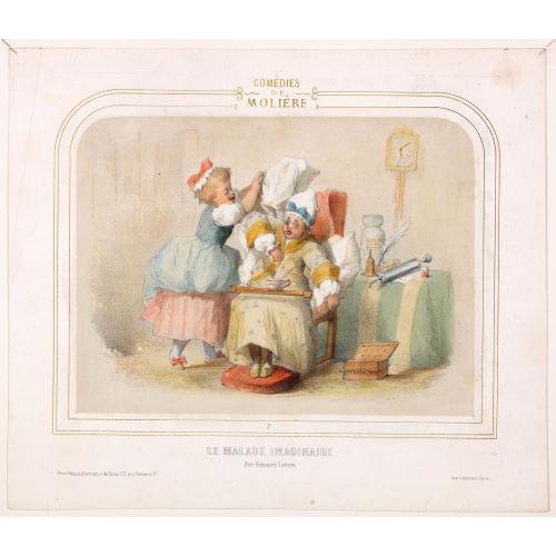 Old map image download for Comedies de Moliere . . .Le Malade Imaginaire.