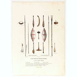 Nouvelle-Hollande - Vases, Armes, Pêche. [plate XXII]