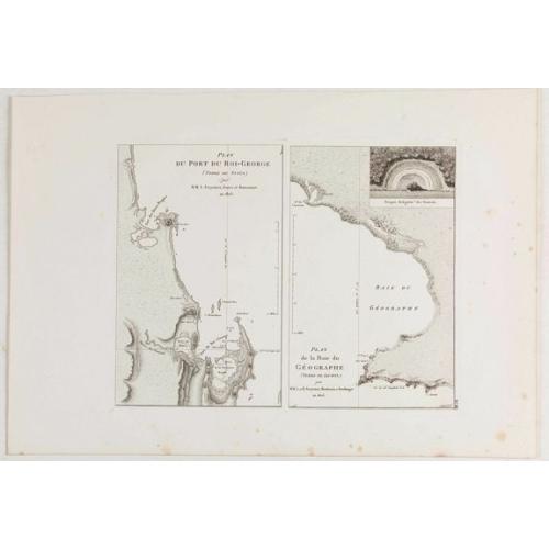 Plan du Port du Roi-George [with] Plan de la Baie du Geographe.