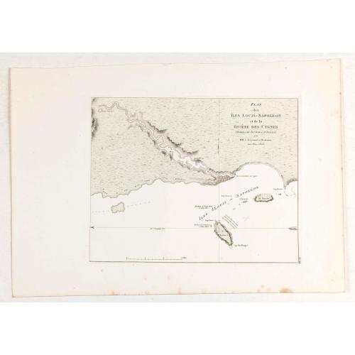 Old map image download for Plan des Iles Louis-Napoléon et de la Rivière des Cygnes.
