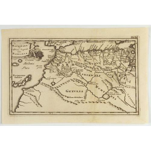Old map image download for Mauritana et Africa Proria nunc Barbaria.