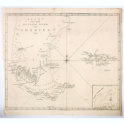 Kaart van het Zuidlyk Eind van Amerika. 1775.