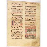 Leaf on vellum from a antiphonary.