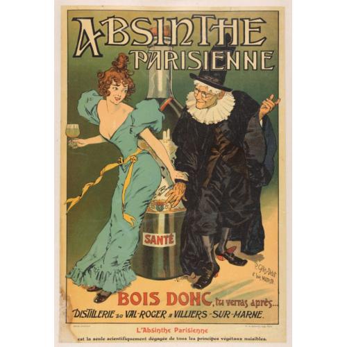 Old map image download for Absinthe Parisienne.