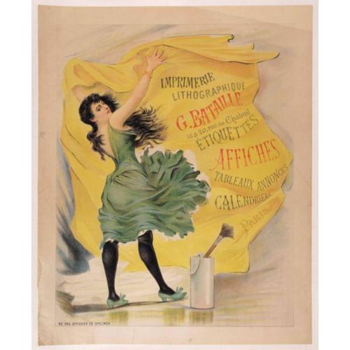 Old map image download for Imprimerie lithographique G. BATAILLE 18&20 rue de Chabrol - Etiquettes affiches tableaux annonces calendriers Paris.