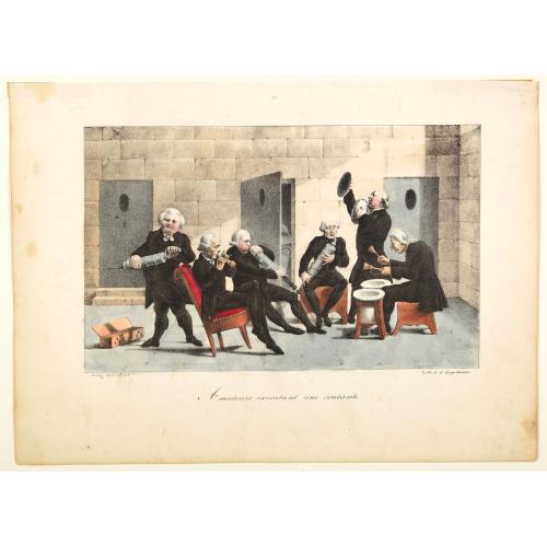 Old map image download for Amateurs executant une courante.