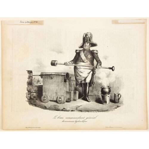 Old map image download for Le beau commandant general des cannonniers hydrauliques.