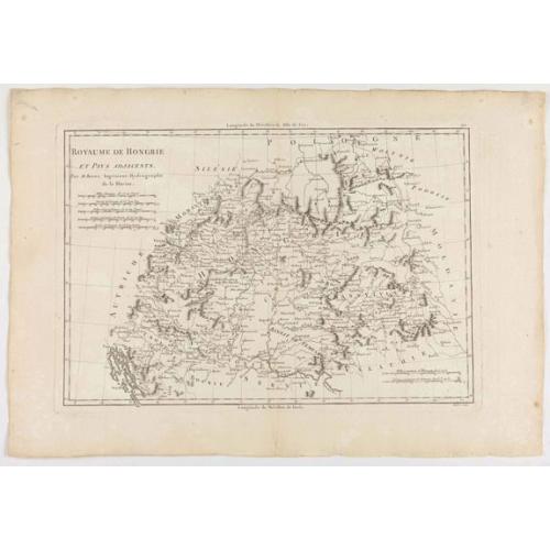 Old map image download for Royaume de hongrie et Pays Adjacents.
