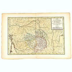Carte de la Marche, du Bourbonnois, de Limousin, et de l'Auvergne.