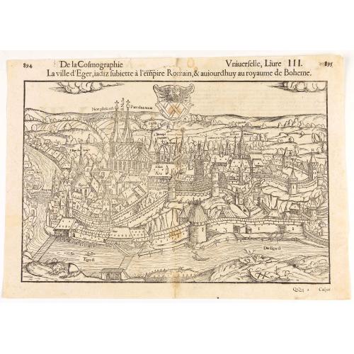 Old map image download for De la Cosmographie Universelle, Liure III. La ville d'Eger . . .