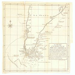 A Chart of the Southern Part of America, with the track of the Centurion. . .