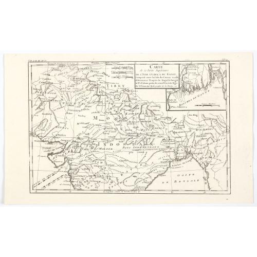 Old map image download for Carte de la Partie Superieure de L'Indie en de ca du Gange. . .