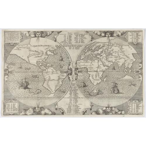 Old map image download for Benedict Arias Montanus Sacrae Geographiae Tabulam ex Antiquissimorum Cultor. Familii a Mose Recensitis ... 1571.