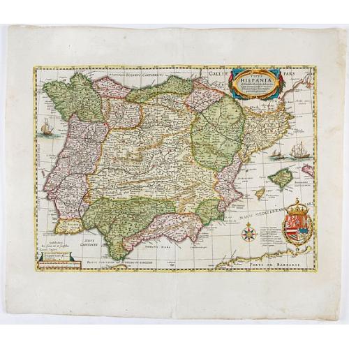 Old map image download for Typus Hispaniae ab Hesselo Gerardo delineata. . .