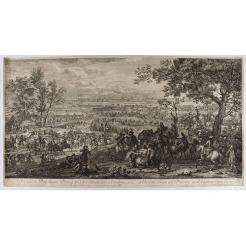 Old map image download for Arrivée du roi devant Douai qu'il fait investir par sa cavalerie