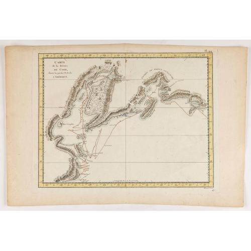 Old map image download for Carte de la rivière de Cook dans la partie Nord-Ouest de l'Amérique.