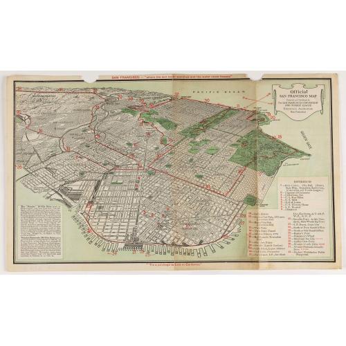 Old map image download for Official San Francisco Map.