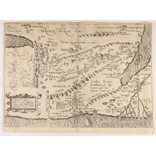 Old map image download for Pharan desertum, et confinia eius cum parte Aegypti, ea videlicet terrae regio . . .