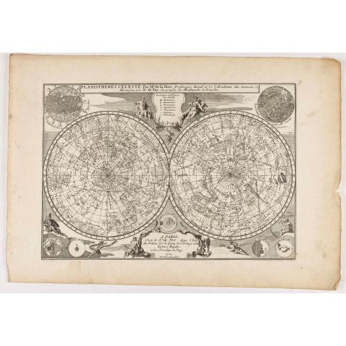 Old map image download for Planispheres Celeste . Par Mr. De la Hire..