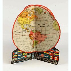 Four sides advertising globe for Incal-Flex.