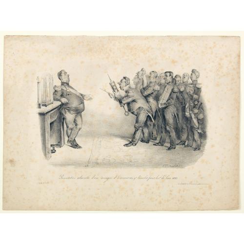 Old map image download for Presentation solemnelle d'une seringue d'honneur au generale lancelot pour le 1st de l'an 1832.