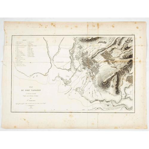 Old map image download for Plan du Port Napoleon a l'Ile de France [picture] / dresse sous la direction de Mr. L.F. par Mr. Hubert Brue, d'apres plusieurs plans inedits et les observations de l'Abbe de la Caille.