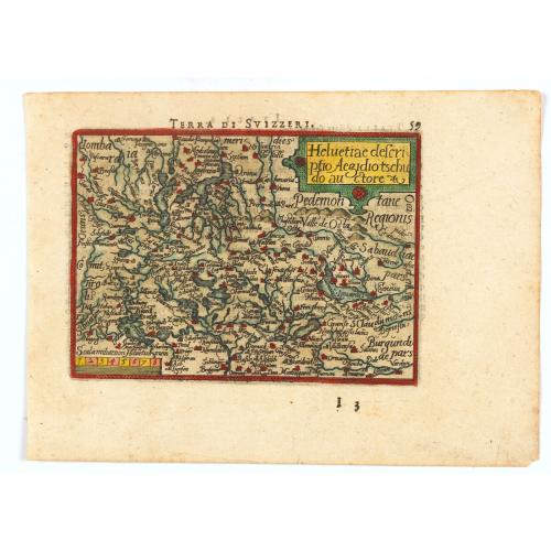 Old map image download for Helvetiae Descriptio, Aegidio Tschudo Auctore