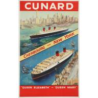 Cunard Cherbourg-New York.