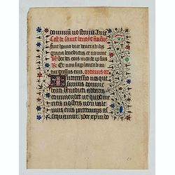 Manuscript leaf, on vellum from a book of hours.