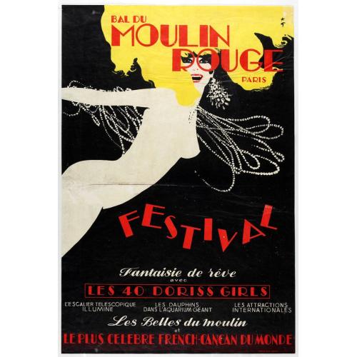 Old map image download for Bal du Moulin Rouge Paris - Femmes Femmes Femmes.