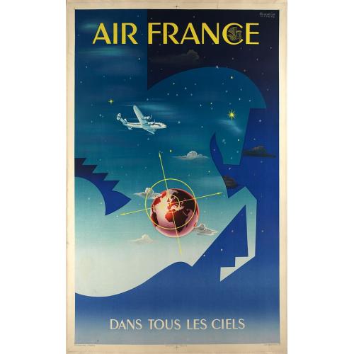 Old map image download for Air France dans tous les ciels.