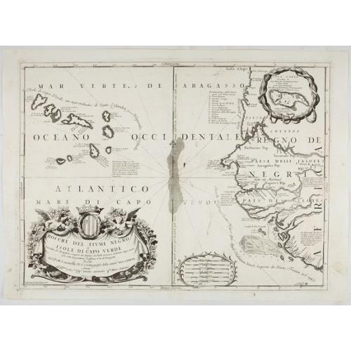 Old map image download for Bocche del Fiume Negro et Isole di Capo Verde. . .