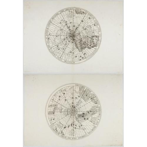 [Set of two sheets] Costellationi celesti del polo Antartico .... Costellationi celesti del polo Artico ...