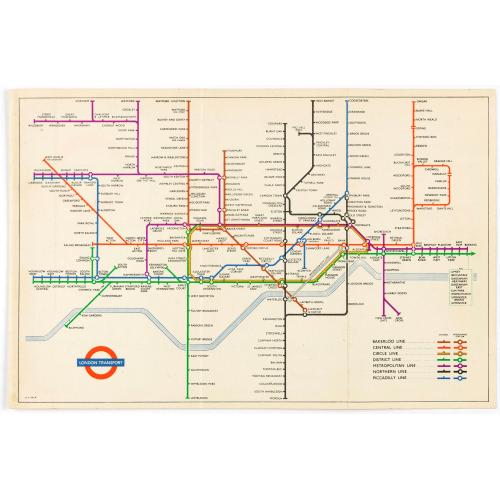 Old map image download for [London Underground map 1953]