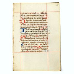 A leaf from a breviary.