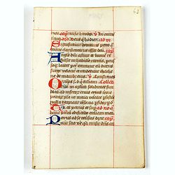 A leaf from a breviary.