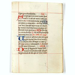 A leaf from a breviary.