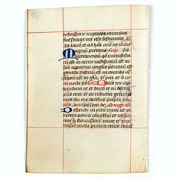 A leaf from a breviary.